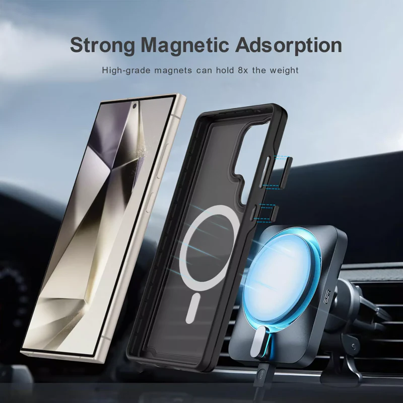 ProMag Matte Case for Galaxy S25 Ultra -Black - Image 4